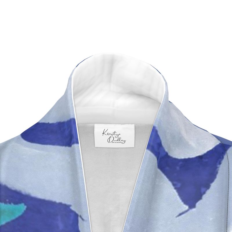 Handcrafted White Rose Kimono