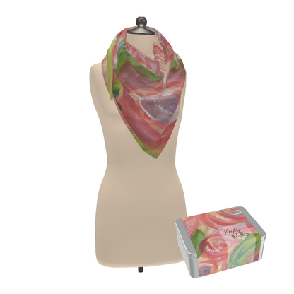 Pink Tea Rose Scarf