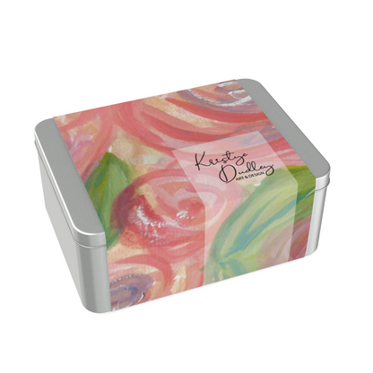 Pink Tea Rose Gift Tin Box