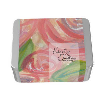 Pink Tea Rose Gift Tin Box