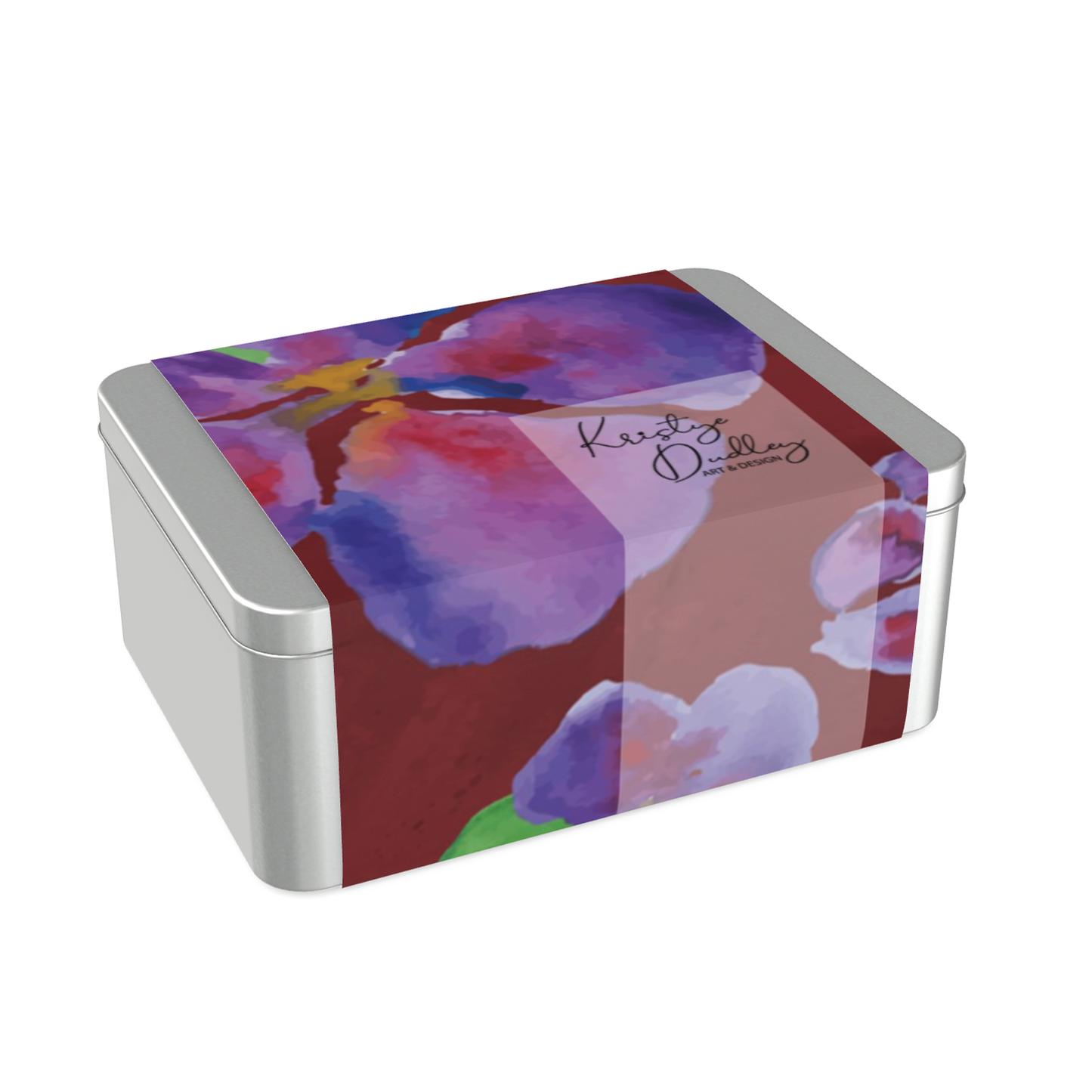 African Violet Gift Tin Box