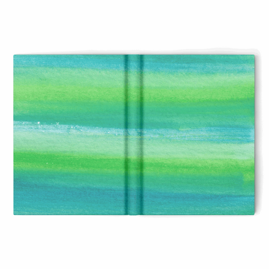 Hardcover Journal featuring Blue Green Watercolor Art by Kristye Dudley